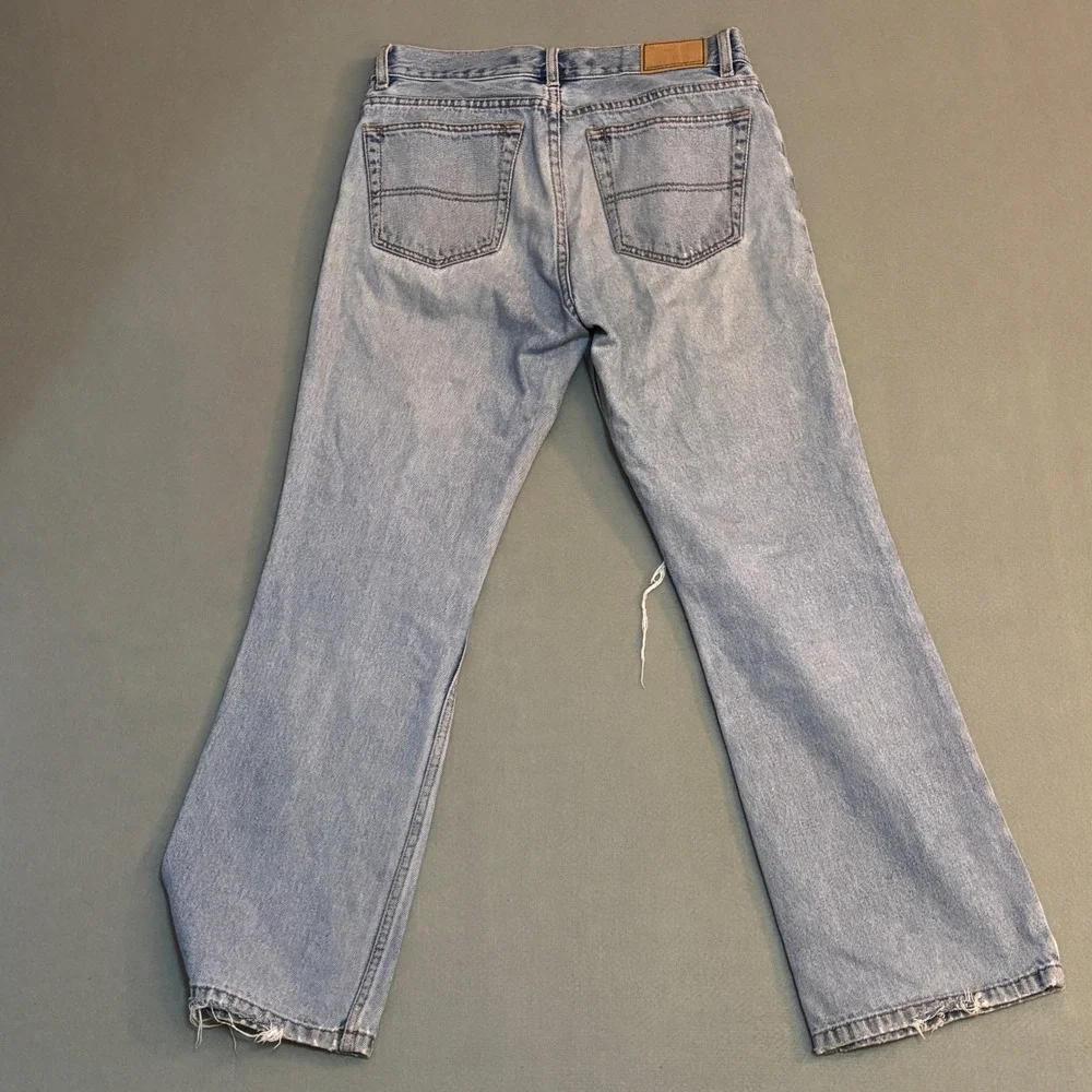 Urban Up Pipeline Mens Distressed Relaxed‎ Straight Leg Jeans Light Wash 29x30